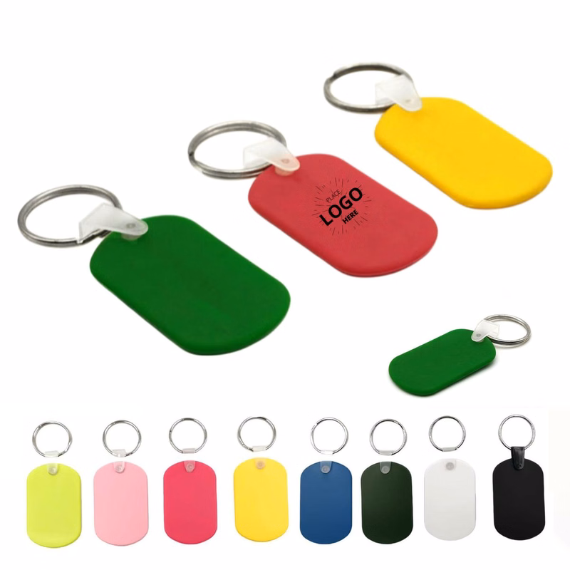 Oval PVC Motel Keychain Pet Tag