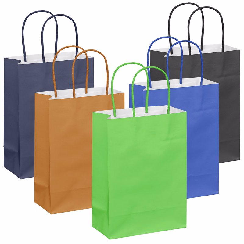 Vertical Kraft Paper Tote Bag