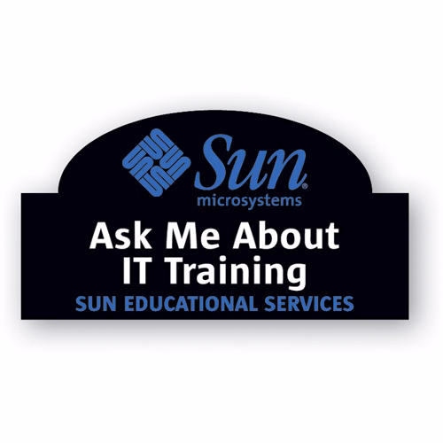 UV Printed Poly Name Badge w/ Pin Fastener (1.625"X3")