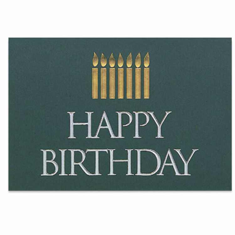 Gold Birthday Candles Greeting Card