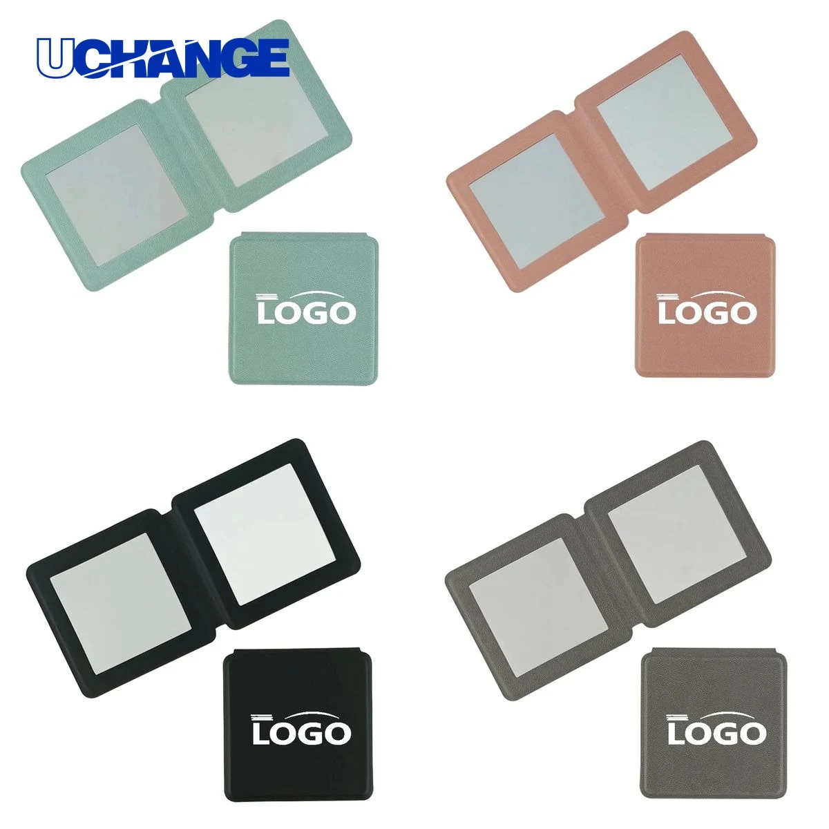 PU Double-Sided Folding Makeup Mirror 1