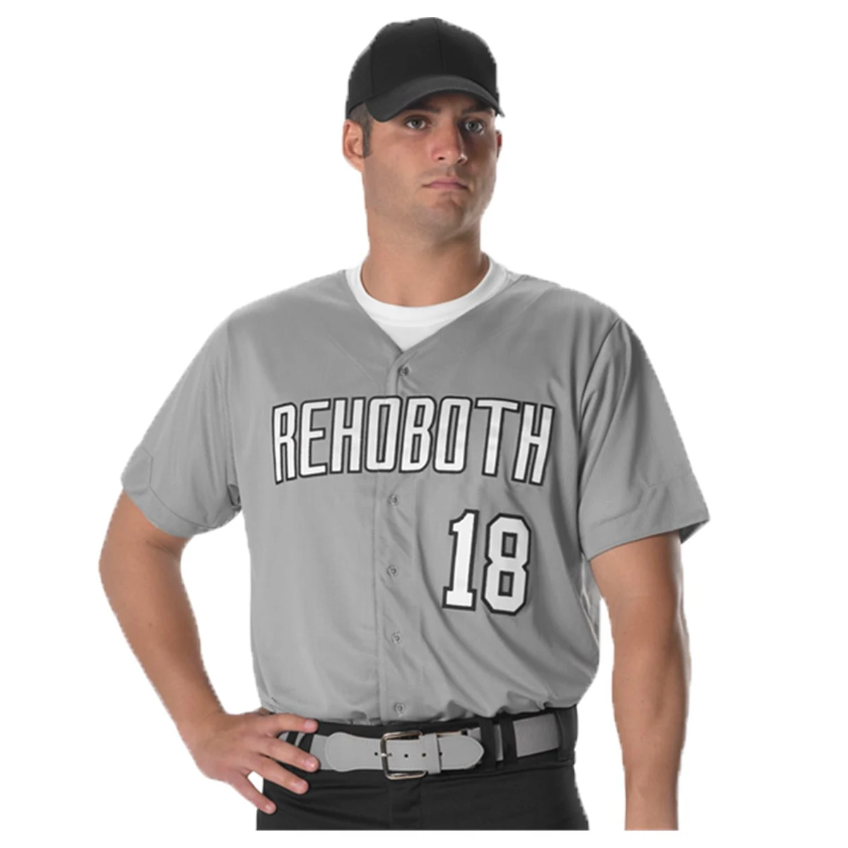 Men's Full Button Lightweight Baseball Jersey - 52MBFJ 1
