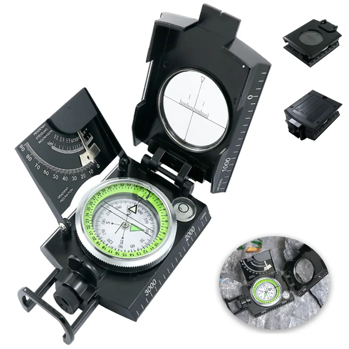 Luminous Multifunctional Geological Compass With Clinometer 1