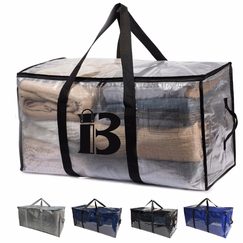 Heavy Duty PP Plastic Large Moving Storage Bag w/ Zipper