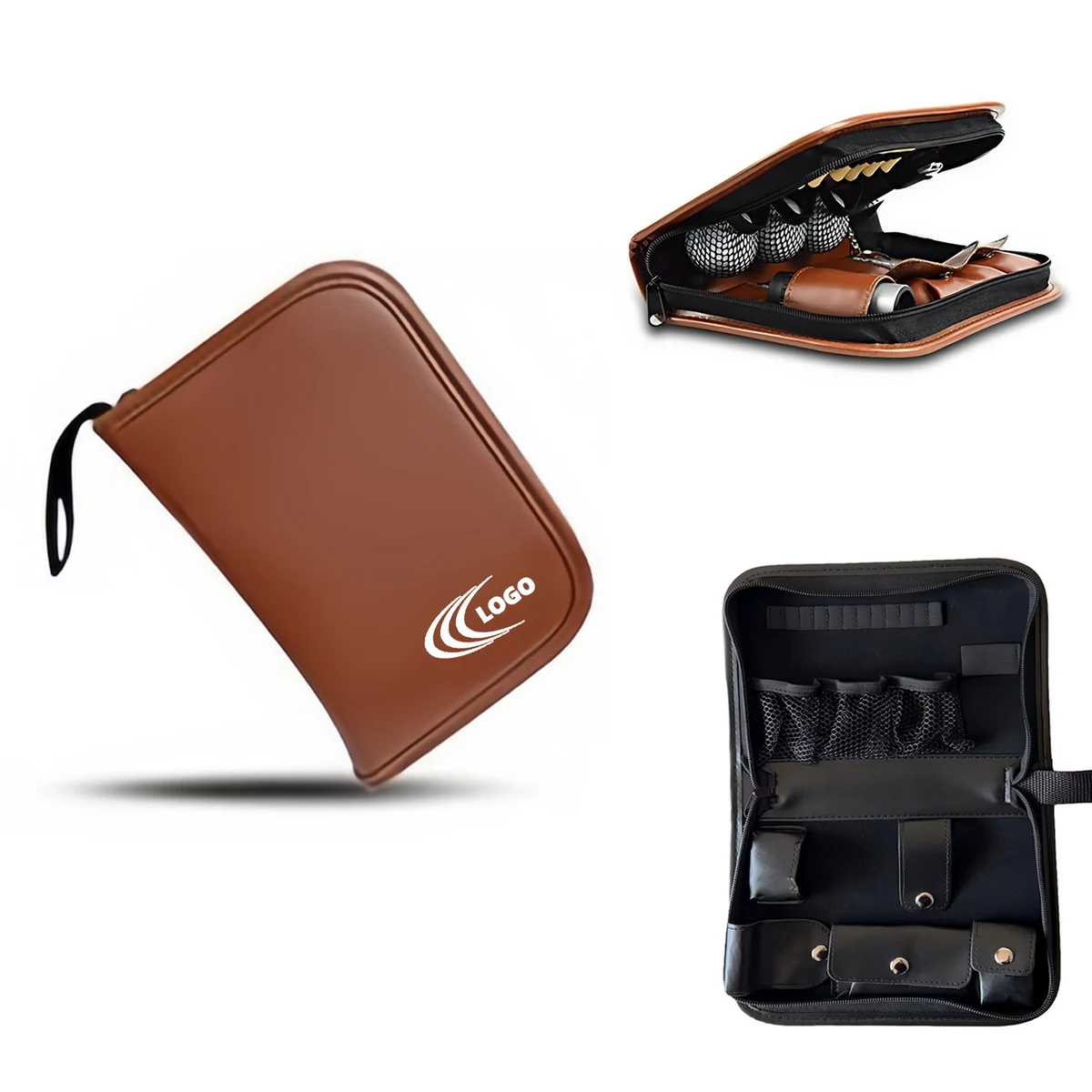 Leather Golf Tool Accessory Storage Bag 1