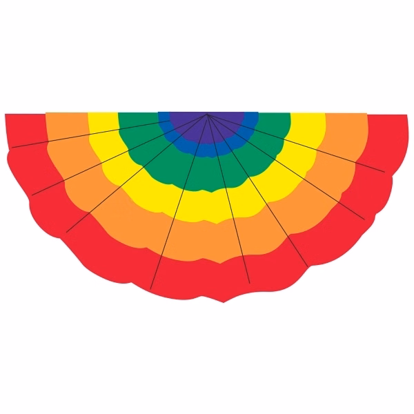 Rainbow Pleated Full Fan