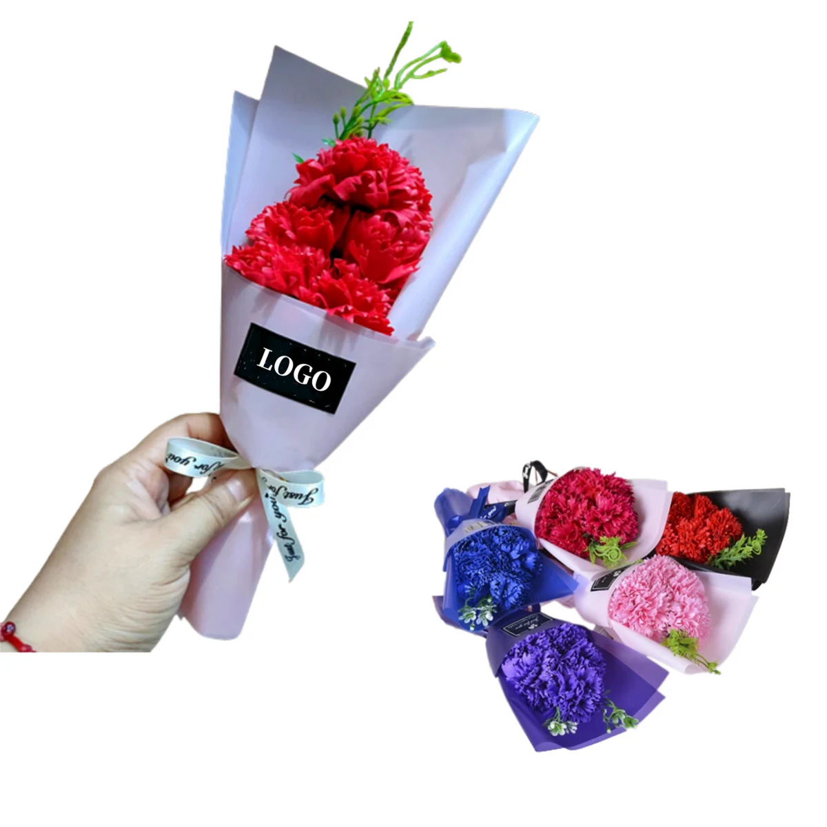 Soap Carnation Bouquet for Mother's Day 1