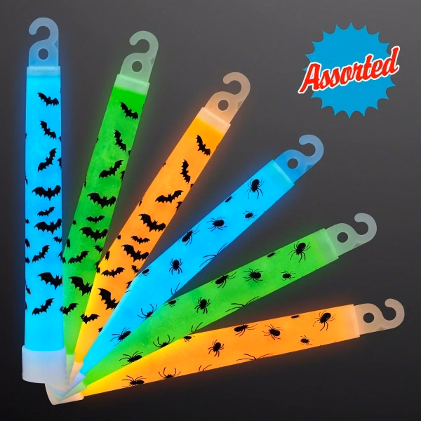 Glow Bats & Spiders Halloween Sticks