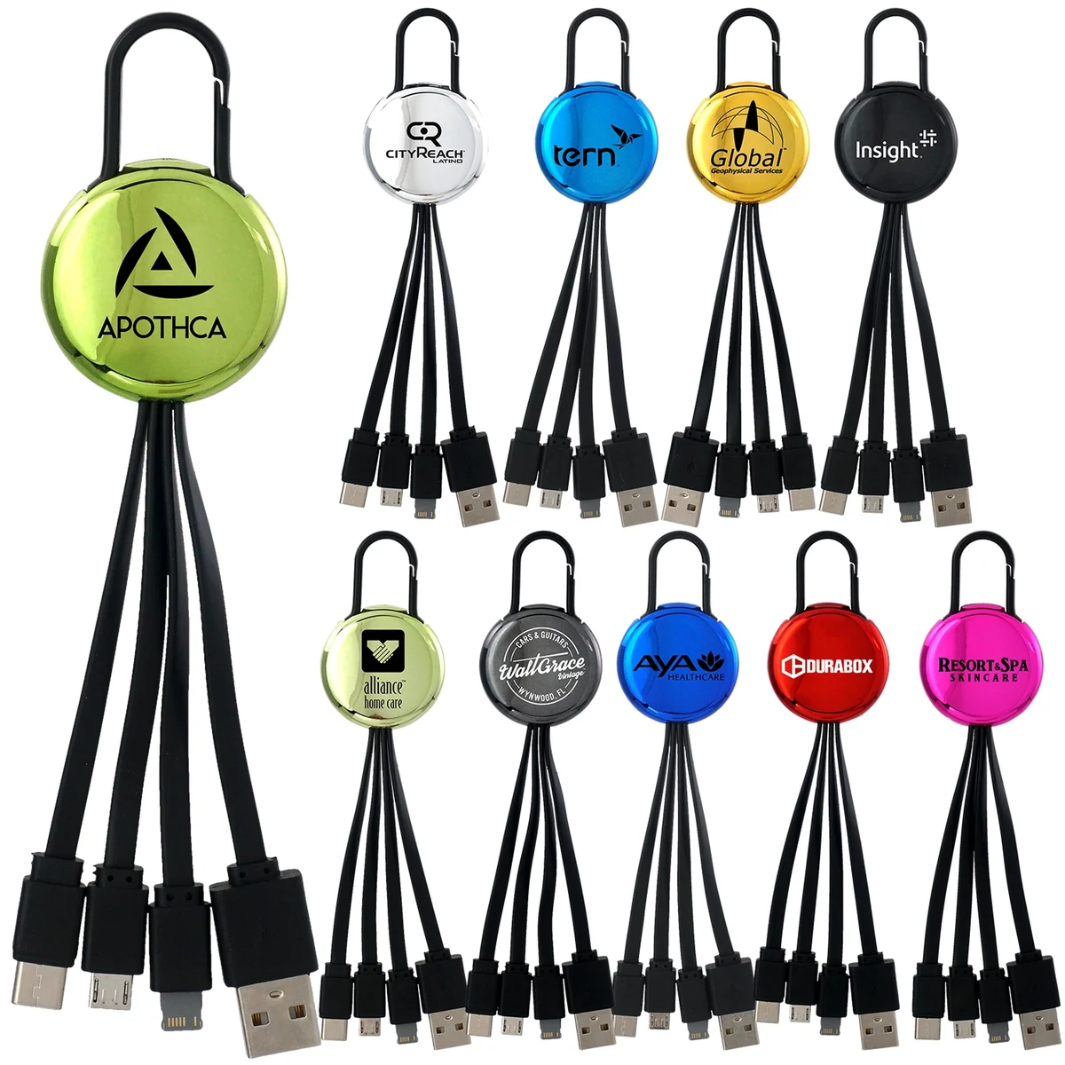 METALLIC EASY CLIP 3 IN 1 CHARGING CABLE 1