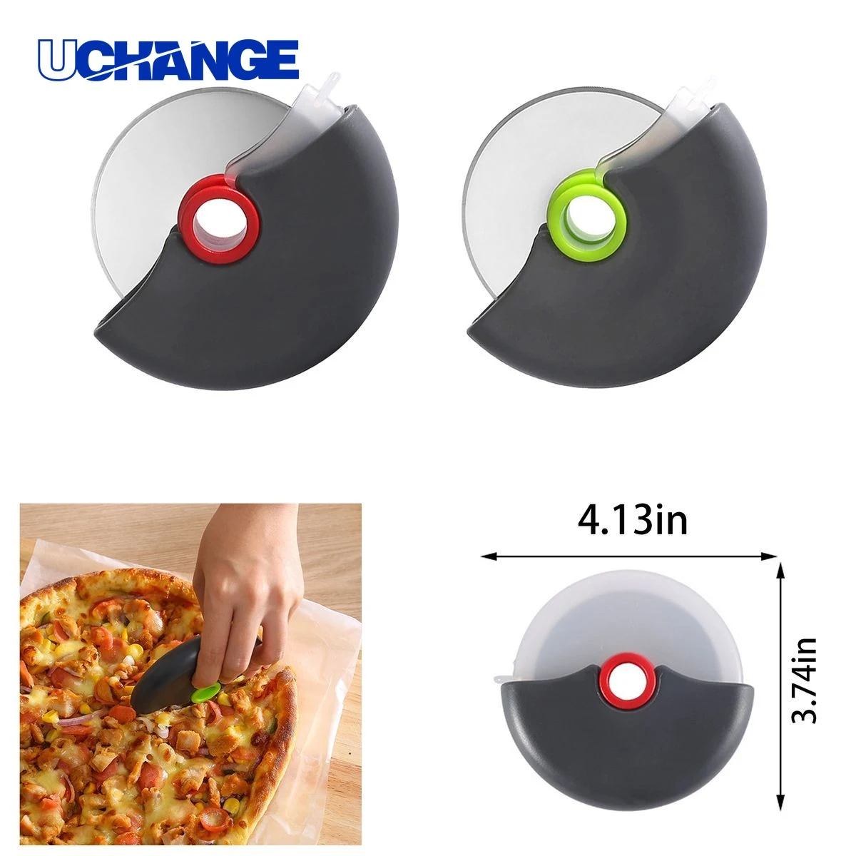 Ergonomic Pizza Slicer Cutter with Blade Cover 1