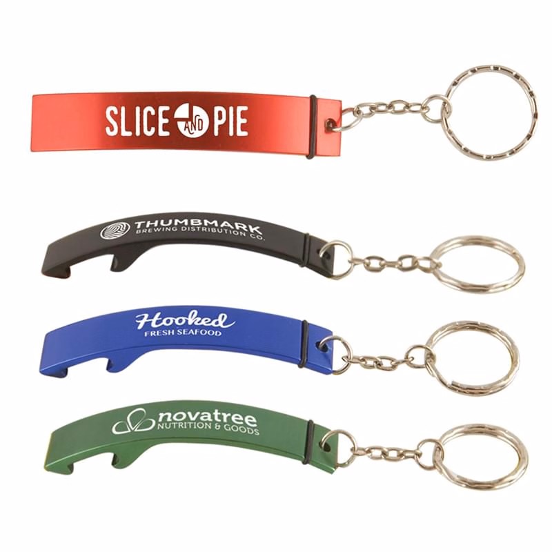 Pop-it - Laser Engraved Aluminum Bottle Opener w/ Keychain
