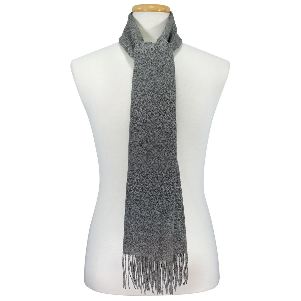 Dark Gray 100% Alpaca Scarf 1