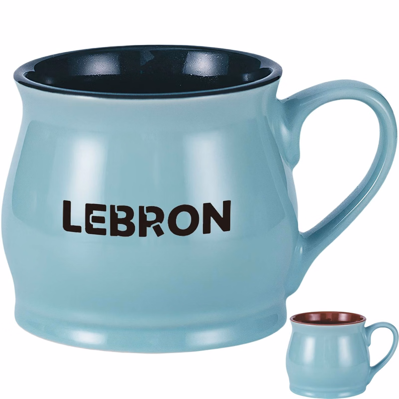 7oz Two Tone Chubby Ceramic Mug