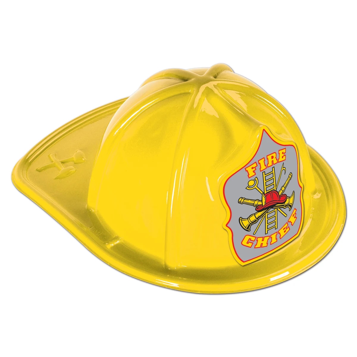 Yellow Plastic Fire Chief Hats (CLEARANCE) 1