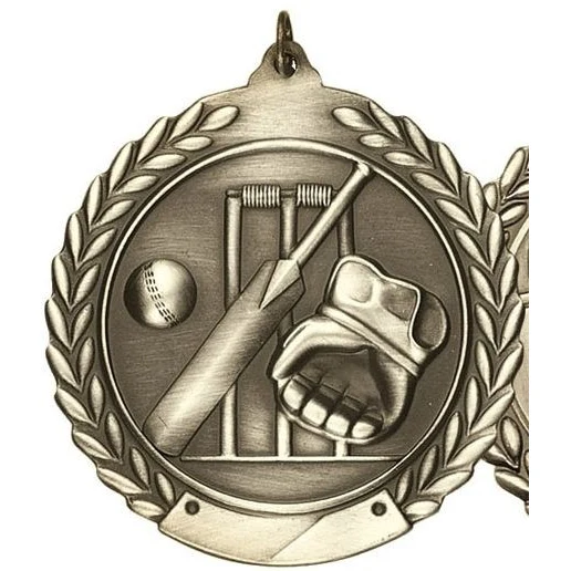 Cricket Die Cast Medal, 2 3/4" 1