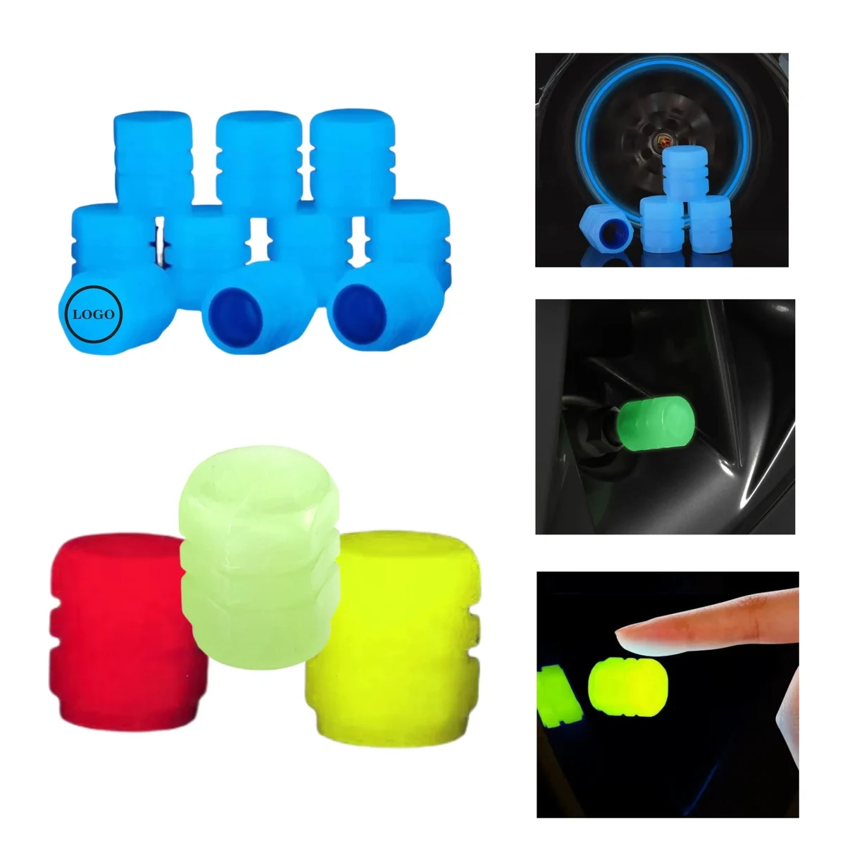 Fluorescent Car Tire Valve Cap 1