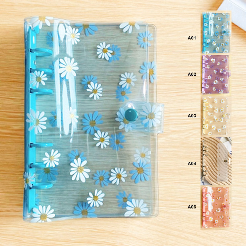 A6 Daisy 6 Ring Binder Covers PVC Notebook Cover