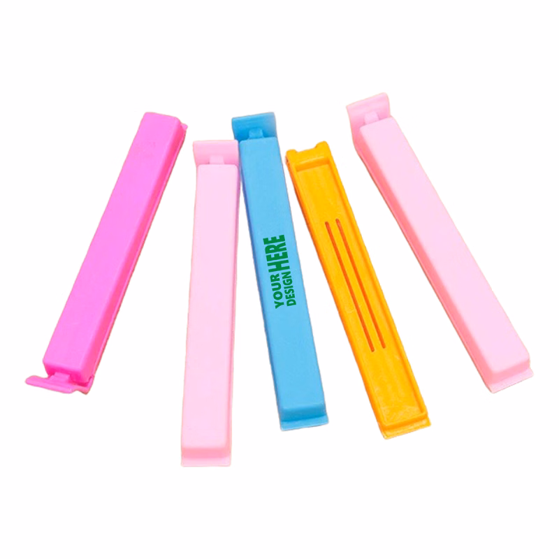 MOQ 50 Custom Logo Plastic Seal Clips for Kitchen Food Storage