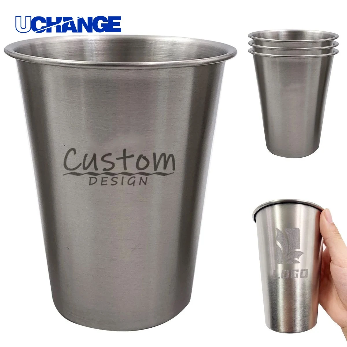 Stainless Steel Pint Cup Container (16 Ounce) 1