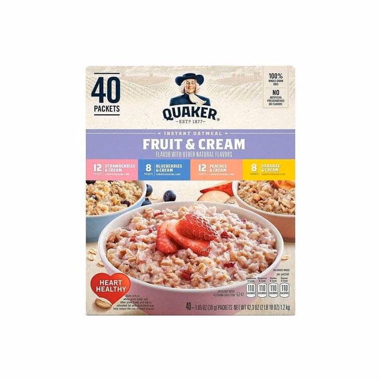 Quaker Instant Oatmeal - Fruit and Cream Variety Pack