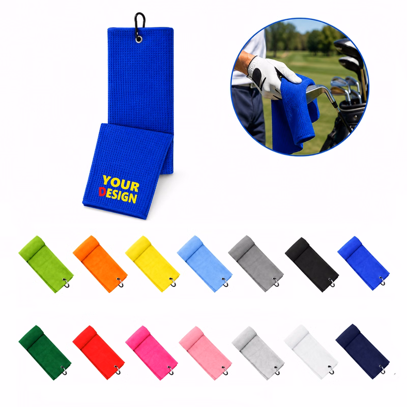 Microfiber Golf Cleaning Towel with Carabiner MOQ20
