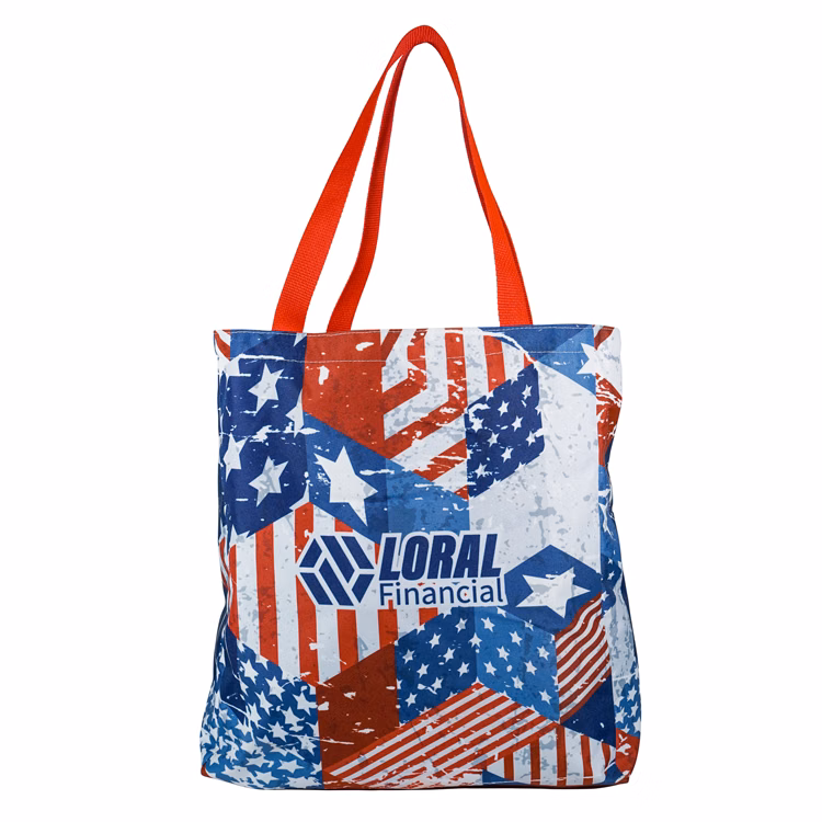 Medium Full Side Gusset PolyPro Handle Tote (16"H x 14"W x 5"D)