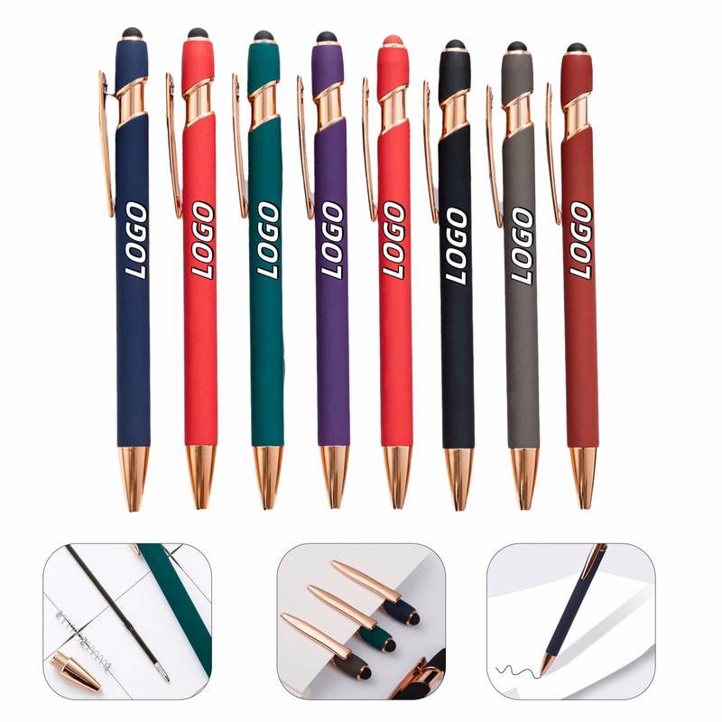 Rose Gold Metal Ballpoint Pen With Touch