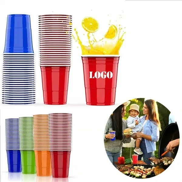 16 Oz Disposable Christmas Thanksgiving Party Cups for Commutes, Fitness and Travel 1