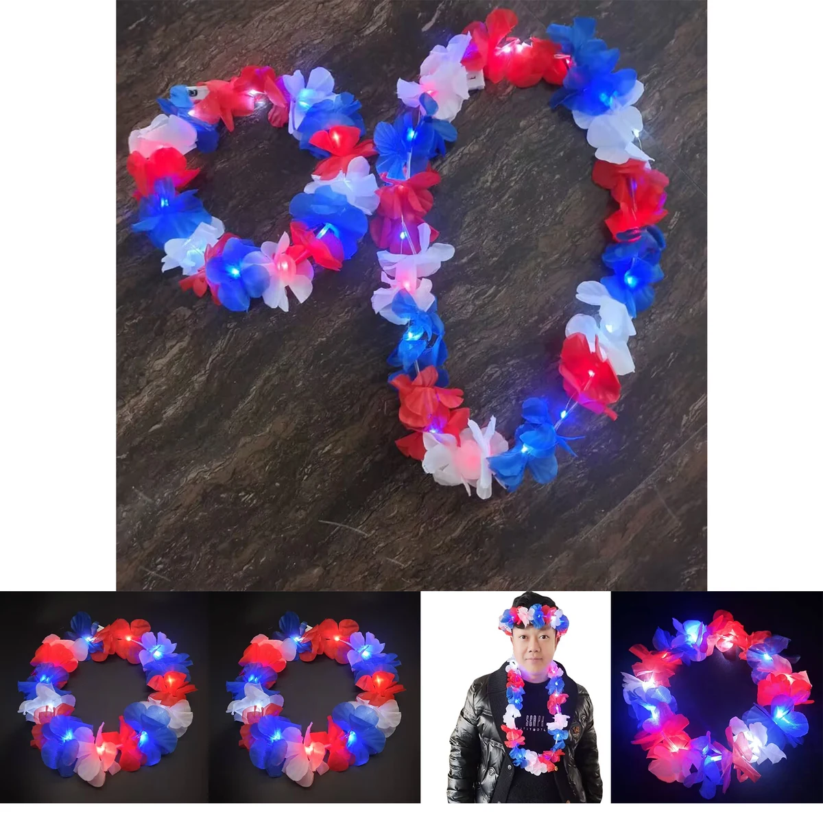 Artificial Flower LED Headband 1