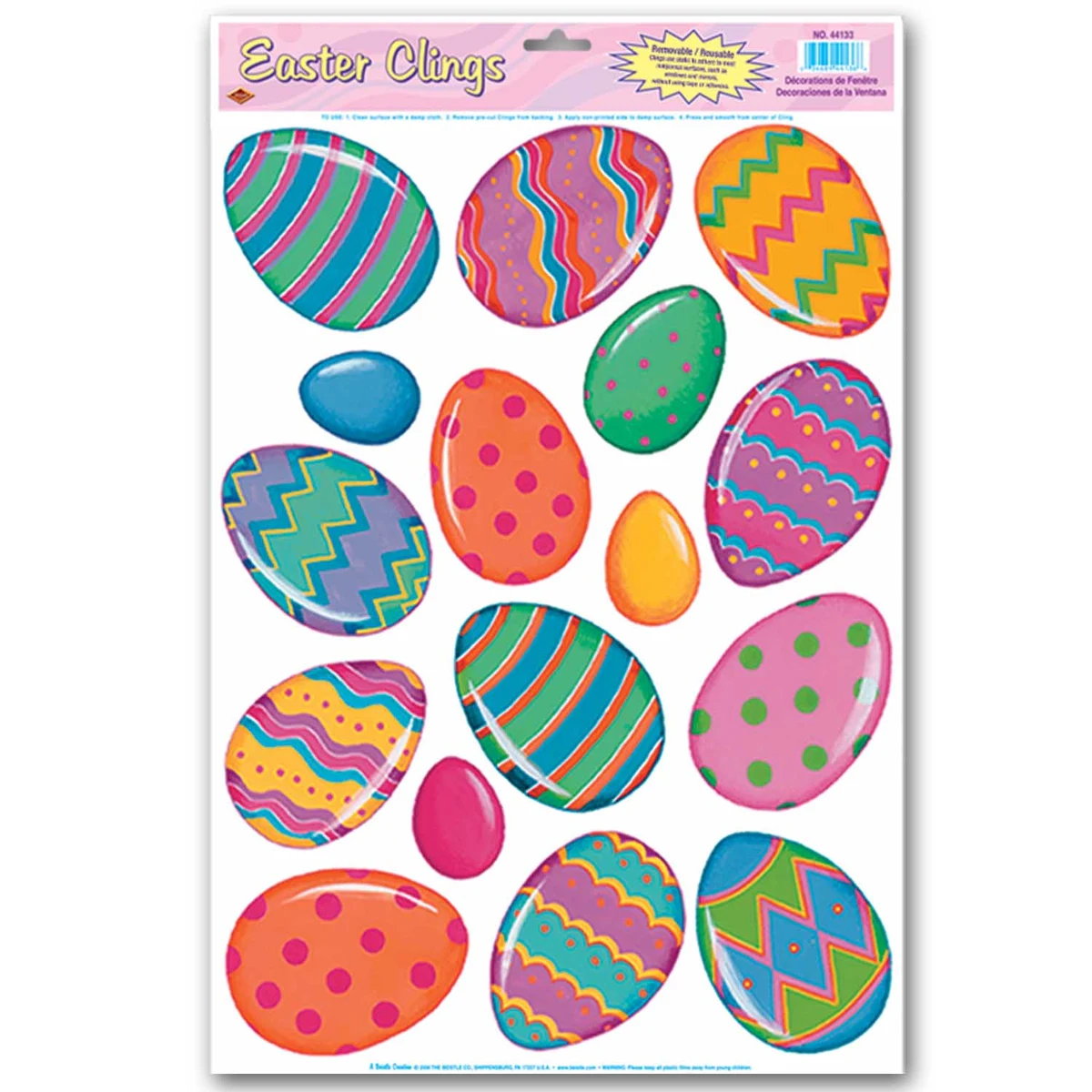 Color Bright Easter Egg Clings 1