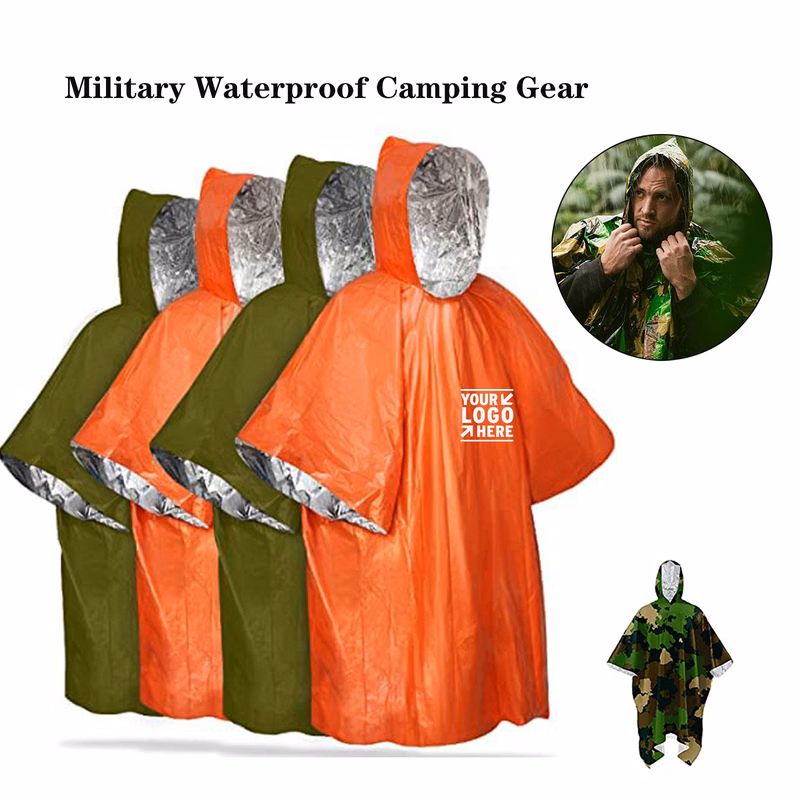 Emergency Rain Poncho with Mylar Blanket Liner