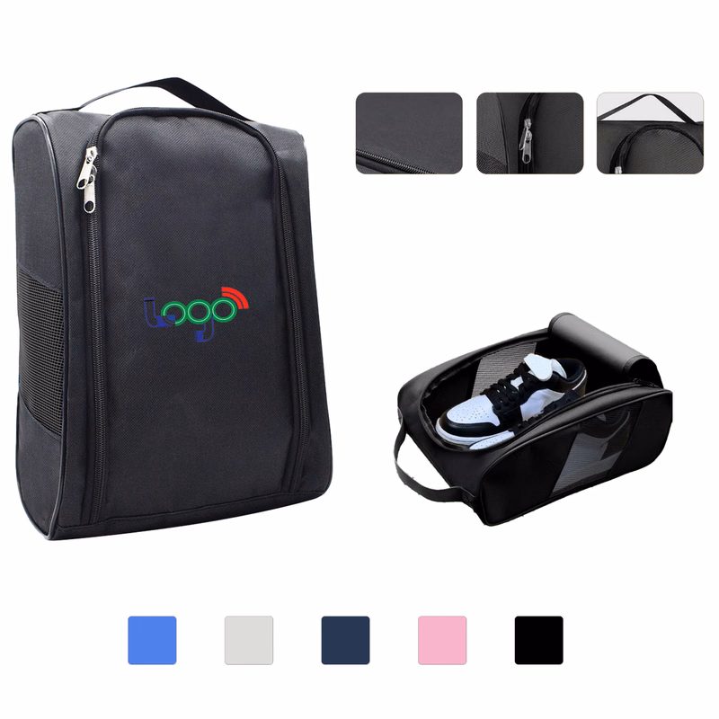 Breathable Golf Shoe Carry Bag With Zipper Closure