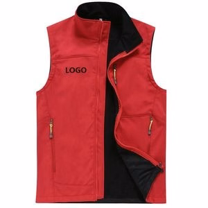 Mens Softshell Waterproof Windproof Hiking Fishing Vest