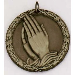 Praying Hands XR200 Series Medal, 2" 1