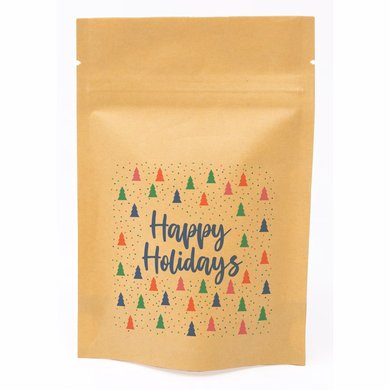 Bold Christmas Trees Predesigned Kraft Barrier Pouch (4"W x 6"H x 2"D)