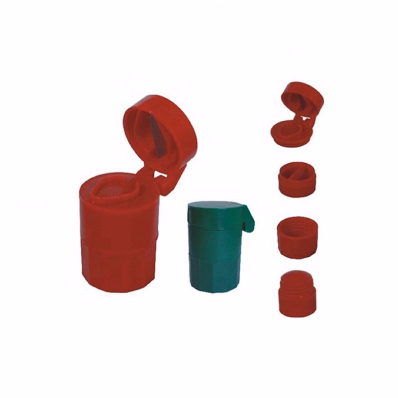 Cylindrical Plastic Pill Case Box with Blade