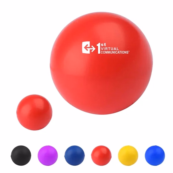 Custom 1.6 Inch Smooth PU Stress Ball — Pocket Anxiety Relief & Focus Toy