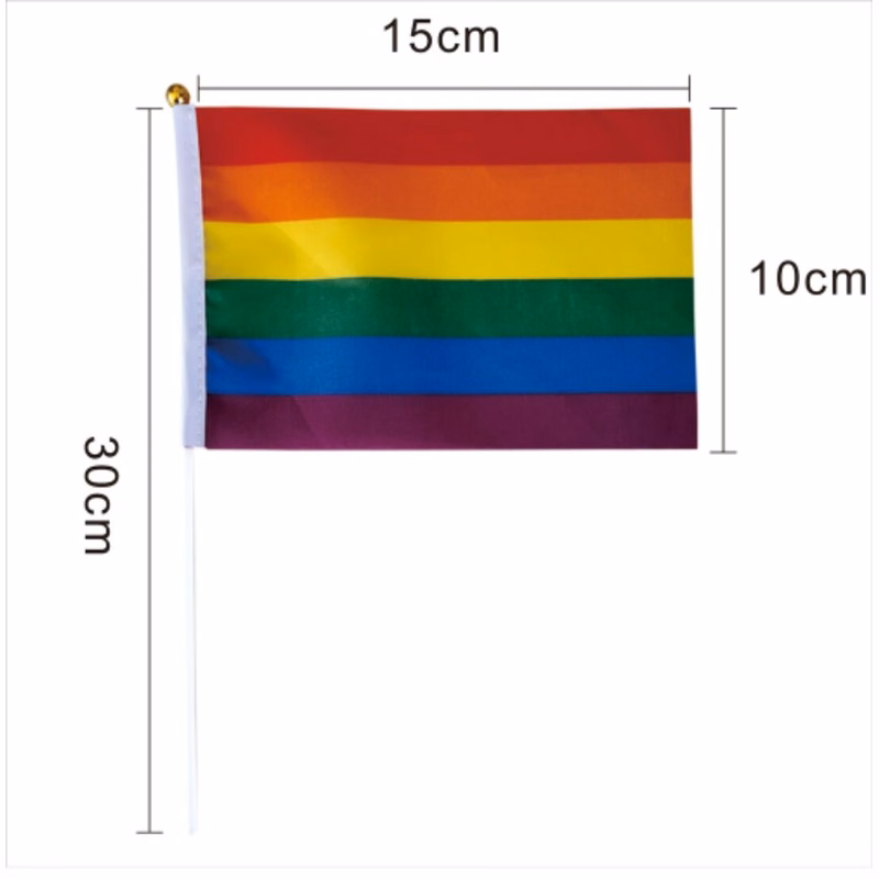 Heavy Duty Nylon 6 Color Rainbow Flag