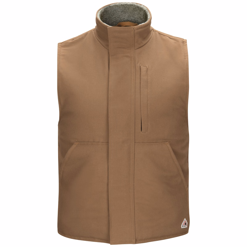 Bulwark® Men's Sherpa Lined Brown Duck Vest
