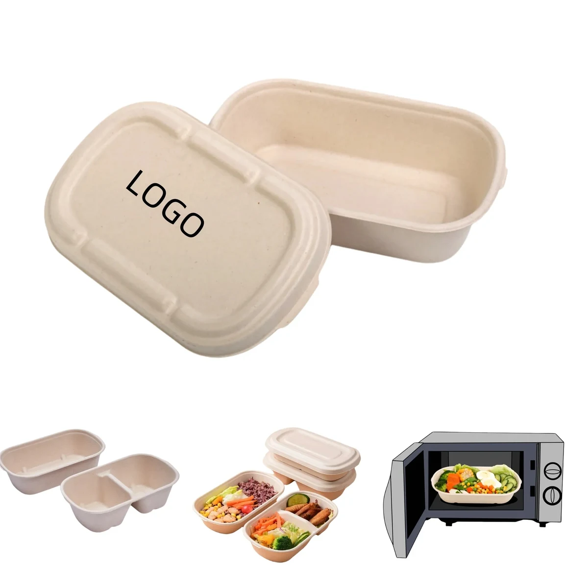 23oz Disposable Salad Lunch Box 1