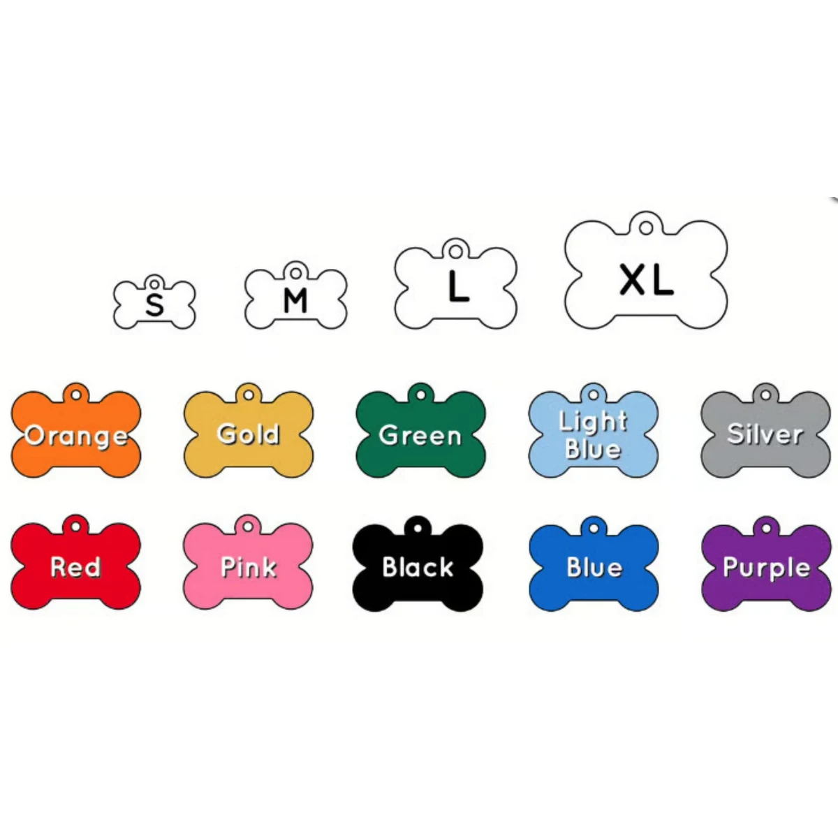 Bones Pet Aluminum Tag - 100% MADE IN THE USA 1