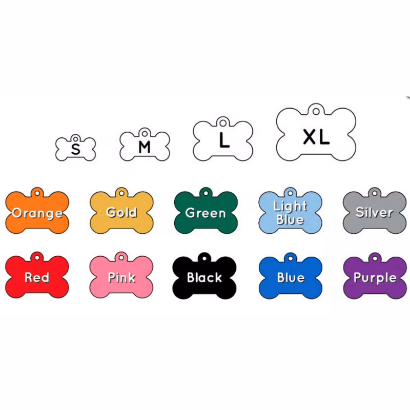 Bones Pet Aluminum Tag - 100% MADE IN THE USA