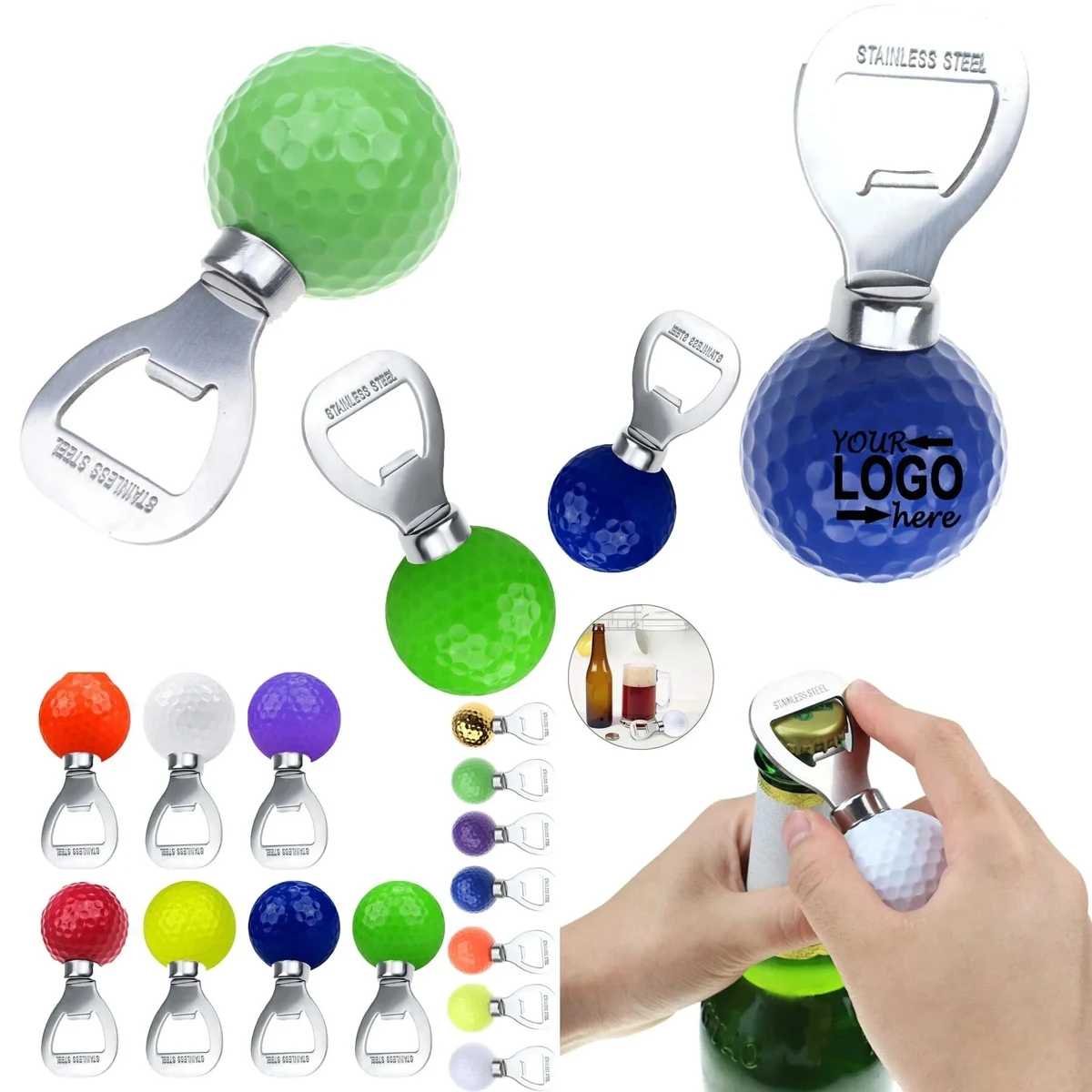 Stainless Steel Golf Beer Opener 1