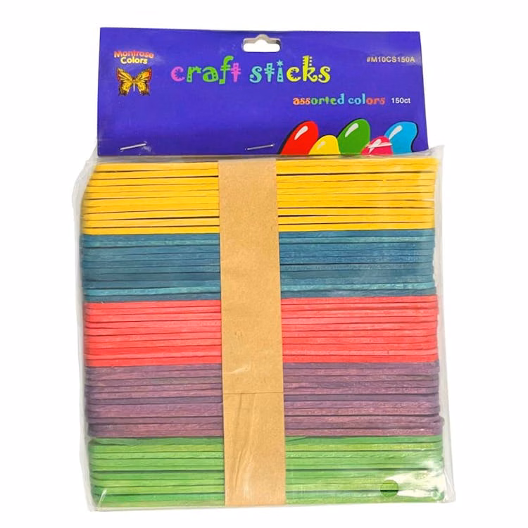 Craft Sticks - 5 Colors Medium 150 Count