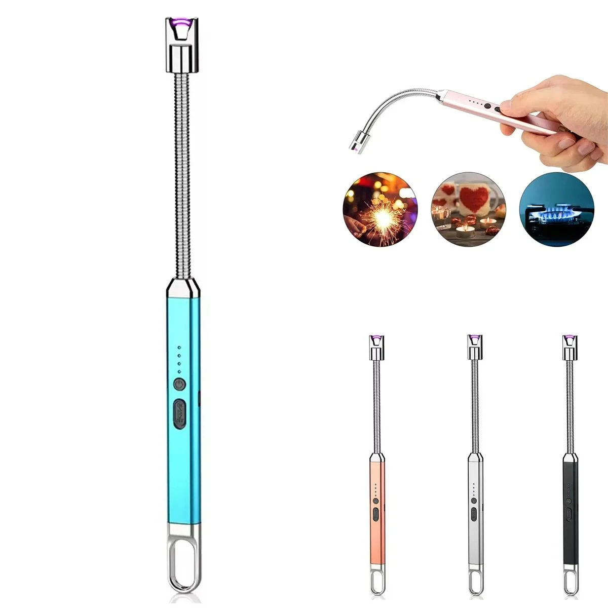 360 Degree Flexible Neck Flameless Grill Long Lighters 1