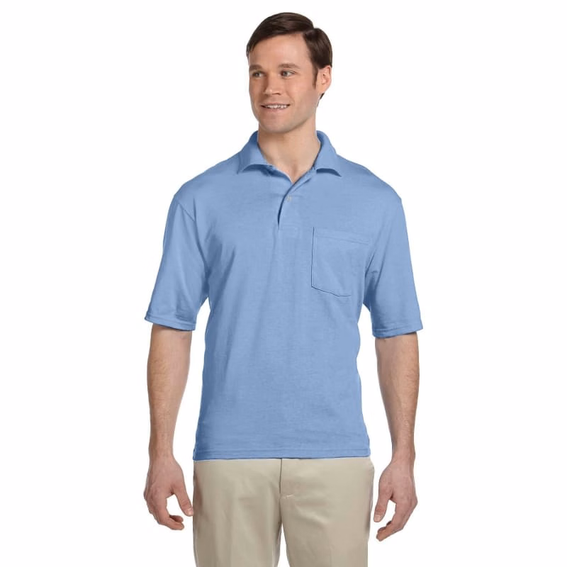 Jerzees 5.6 Oz., 50/50 Jersey Pocket Polo With SpotShield™