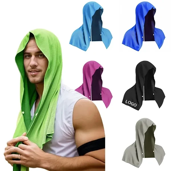 Cooling Hooded Towel with Quick-Dry Beach Cover-Up 1