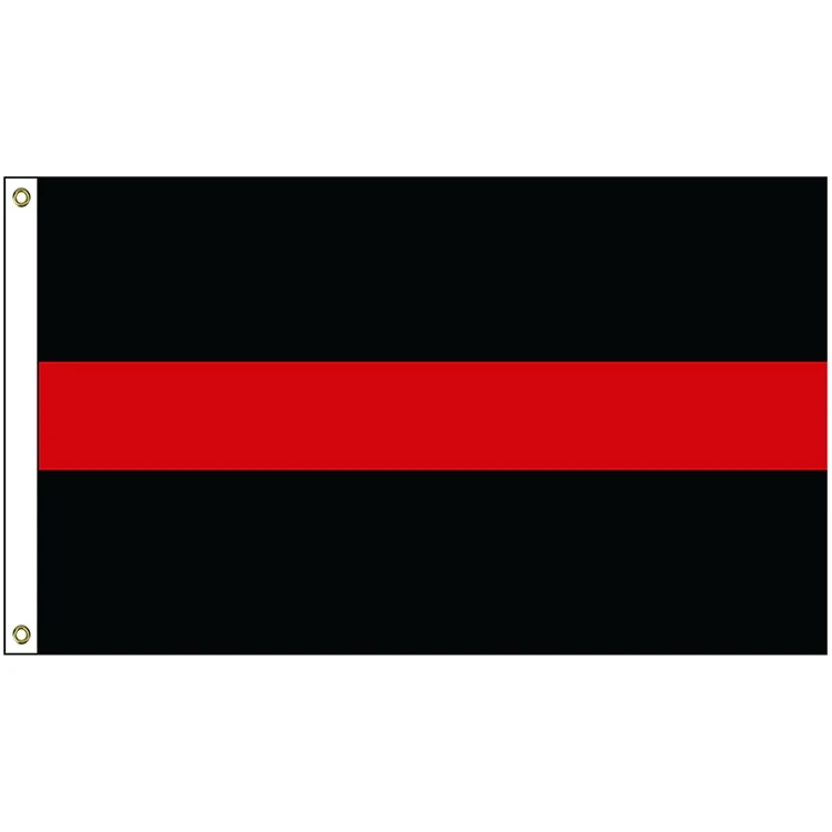 2' x 3' Thin Red Line Flag w/ Heading & Grommets 1