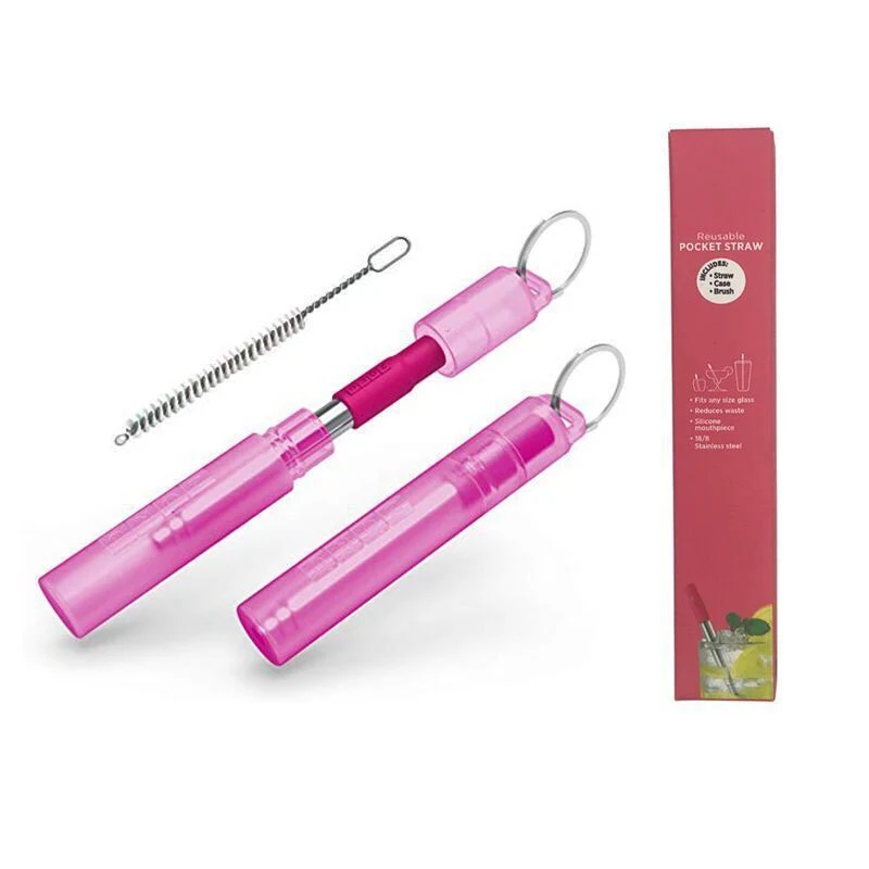 Stainless Steel Telescopic Fold Straw 1