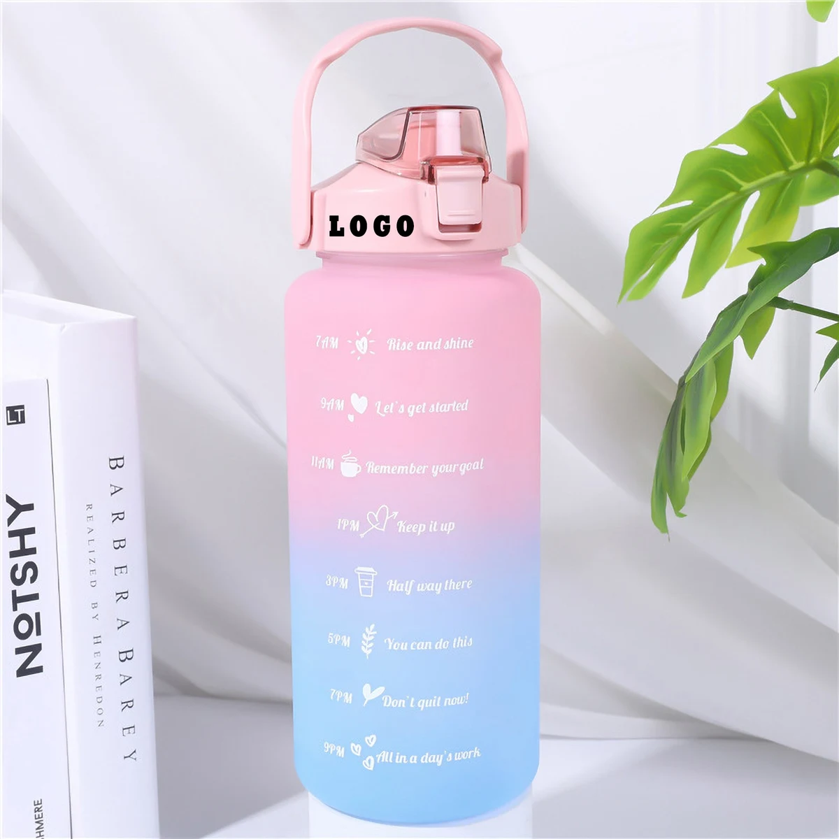 64 Oz Trendy Water Bottle With Time Marker 1